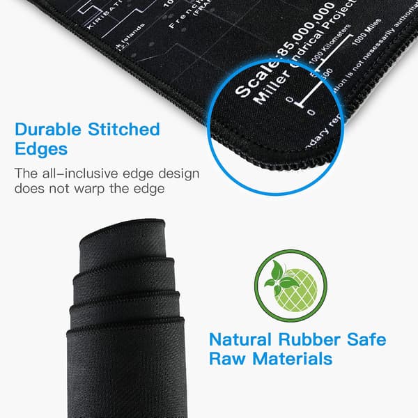 Gaming Mouse Pad, Large Mouse Pad Size 80x30CM 3MM Thickness, Non-Slip Computer Mouse Pad