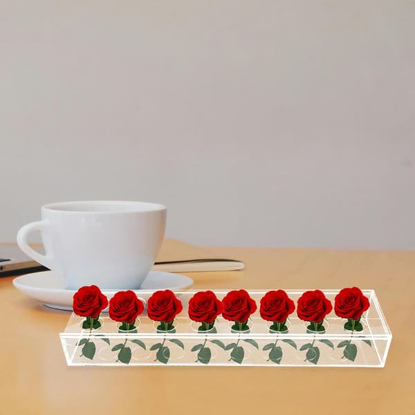 Akryl Blomstervase Rektangulær Moderne Dekorativ Midtpunkt Unik Dekorasjon
