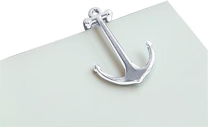 2 skibsanker bogmærker - sølv udsøgt metal sideholder anker