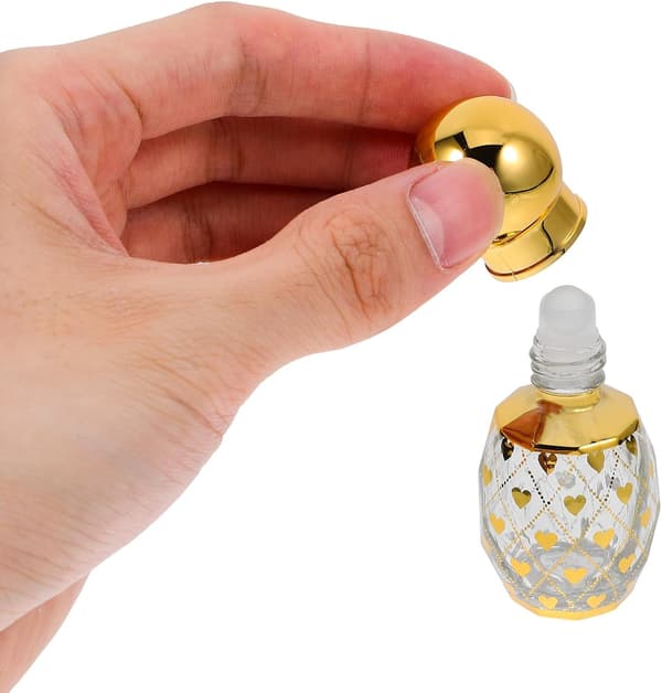 4 stk 8 ml glassrulleparfymeflasker påfyllbare lekkasjesikre