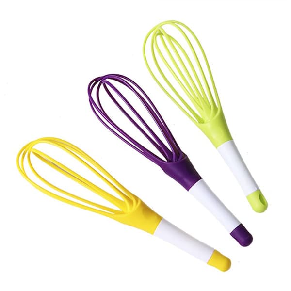 Twist Whisk - Flat Whisk and Balloon Whisk - Suitable for Non-Stick Cookware, Silicone, Green