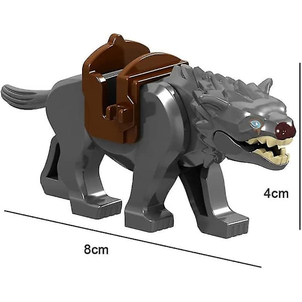 9 stk/sett Byblokker Dyrefigurer Modell Mammut Sabeltann Pedagogiske Leker