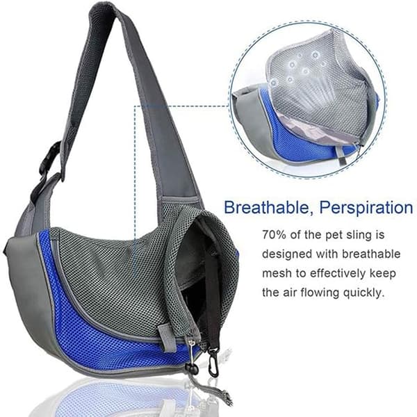 Hundebæretaske Åndbar Mesh Sling Bag til Hund og Kat Hvalp