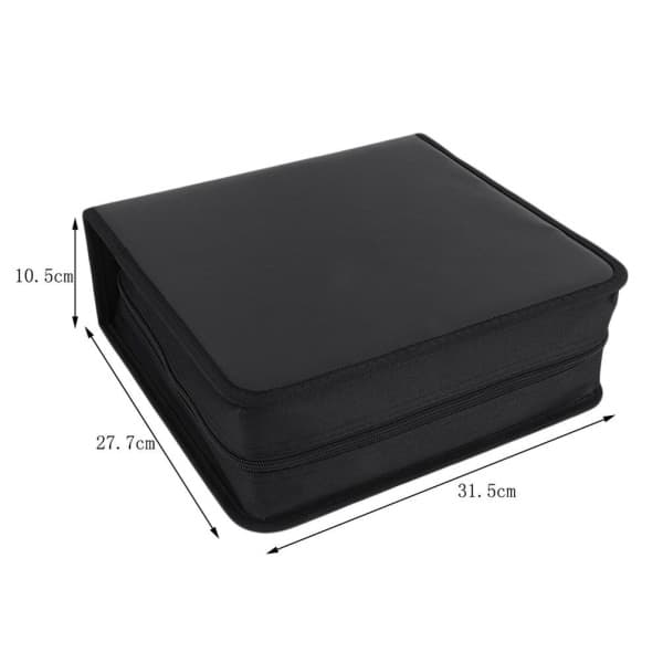 400 st Högkvalitativt PU-simulerat Läder CD-fodral, DVD-förvaringsfodral