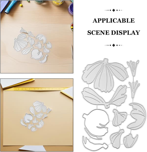 Pæonblomstforme i kulstofstål til scrapbooking, metalprægningsstencils baggrundsrammeform