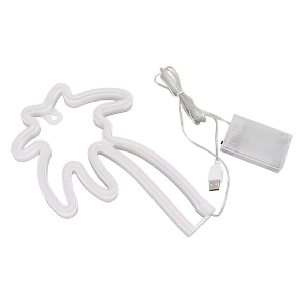LED-neonvalo kookospuu seinäkoristevalo USB-käyttöinen KLB