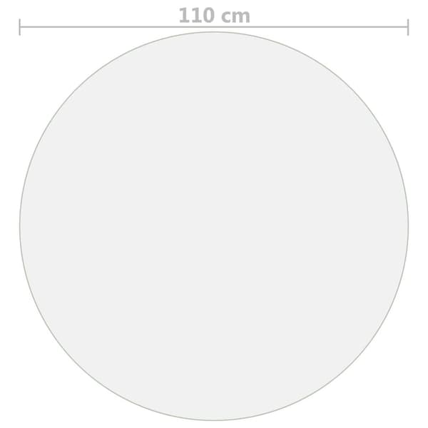 vidaXL Table Protector Mat Ø 110 cm 2 mm PVC Transparent Transparent transparent Transparent