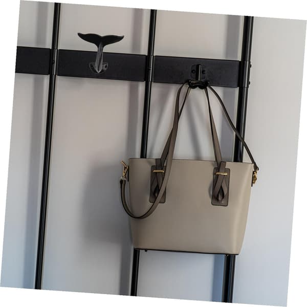 2pcs Whale Tail Shaped Storage Hooks Wall Hook Iron Creative Space-Saving Practical Design