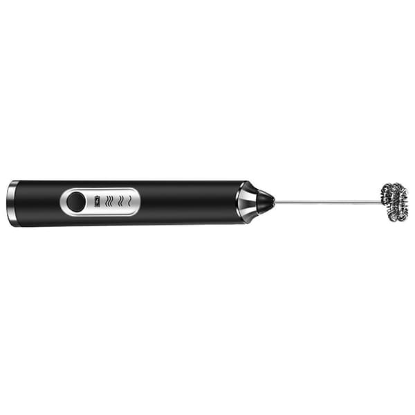 Cordless Handheld Electric Egg Beater, Milk Frother for Coffee, Baking, Kitchen, Black