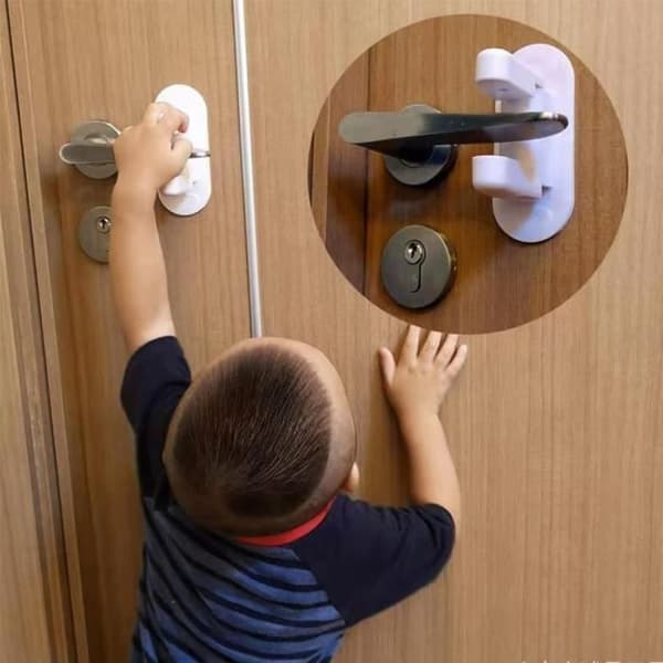 Barn- och husdjurssäkra dörrlås - Märke - Modell - Baby - Vit - Unisex