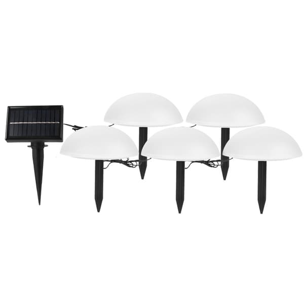 Sett med 4 Solcellelamper Utendørs Vanntette Solsteiner Hagelamper Dekorative med Kaldhvitt LED, Kaldhvitt-XM5-_tfrf
