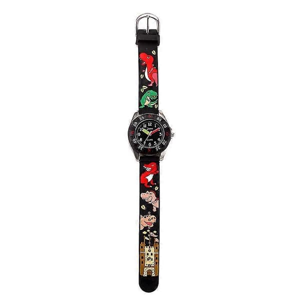 Unisex 3D Dinosaur Pattern Kids Watch with Silicone Strap - Fun and Durable! GS_tfrf