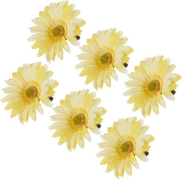 12 stk. blomsterhårnåle kunstige solsikkehårnåle dekorative pyntehårspænder til strandferiefest