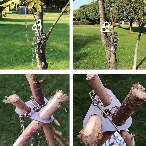 Camping Tripod Grillutrustning, Bärbar Rostfritt Stål Camping Tripod Grillplatta