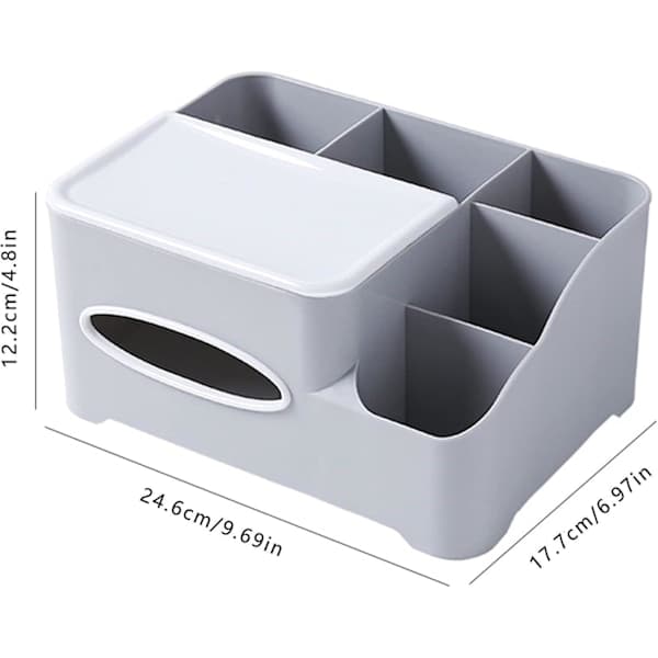 Modern paper towel dispenser with pump function and remote control compartment for home and office, for paper towels, pens, etc.