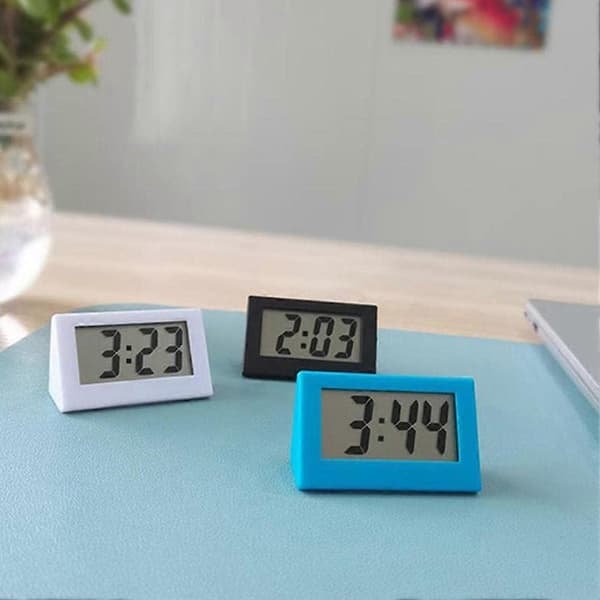 Mini Bilklocka Instrumentpanel Skrivbord Digital Klocka Armbandsur Mätare Liten LED Elektronisk Klocka Datum Tid Kalender Display