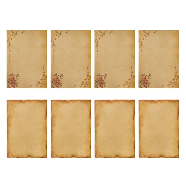 48 ark A5-papir med antikt/vintage-look, til vintage Style 4 Style 4