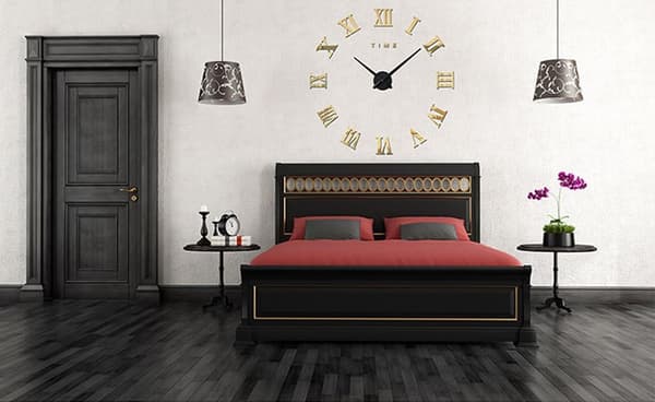 Kultainen DIY Suuri Seinäkello Roomalaiset Numerot Iso Kello 3D-Tarrat