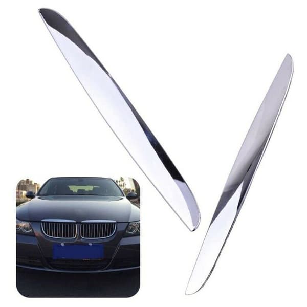 2 stk krom ABS støtfanger over pansergrill trim 51137117242 for 3-serie E90 E91 2006-2008