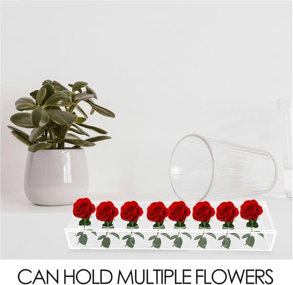 Akryl Blomstervase Rektangulær Moderne Dekorativ Midtpunkt Unik Dekorasjon