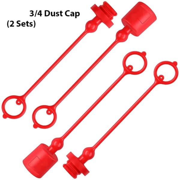 Male Dust Cap and Socket Cover for Hydraulic Coupling -A 3/4, Suitable for Hydraulic Quick Coupling