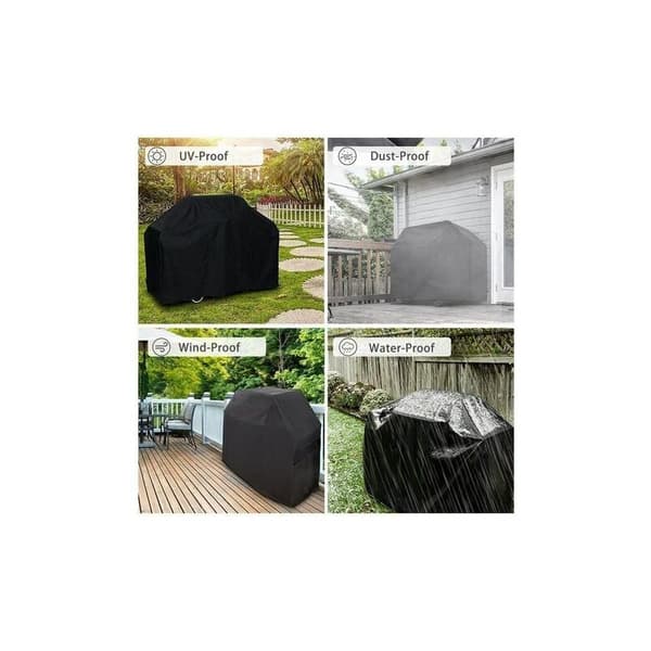Rectangular Grill Cover for Camping L-170 × 61 × 117 CM BhasBBQ Protective Cover, Durable 210D, Dustproof, UV-Resistant