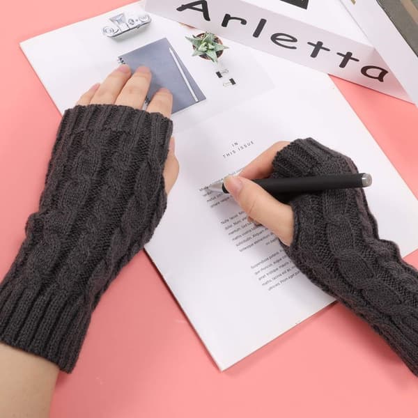 Familybox dame fingerløse handsker, 4 par fingerløse handsker manchetter KLB
