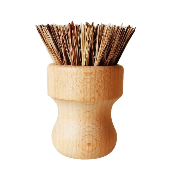 Beech Brush, Scrubber for Cleaning Dishes, Flat Pans, Kitchen Stoves, Set of 2
