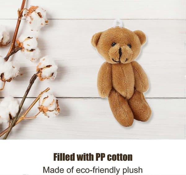 12 stk. Mini Teddybjørne Komfortable Bløde Søde Mini Teddy Plyslegetøj til Bryllupsfødselsdagsdekorationer Nøgleringe