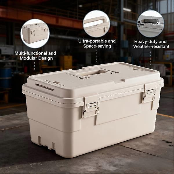 Tool Storage Box, Garden Tool Box, Hardware Storage Set, Plastic Storage Box Waterproof Cargo Box Green Green