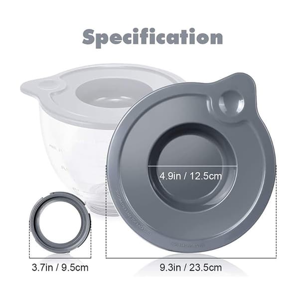 Lufttæt låg til KitchenAid K5GB 5 Quart Glas Røreskål