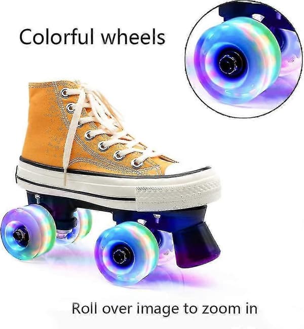 LED Luminous Roller Skate Wheels With Bearings 4-Pack Cool Luminous Skate Wheels For Double Row Skates 32mm X 58mm-mxbc