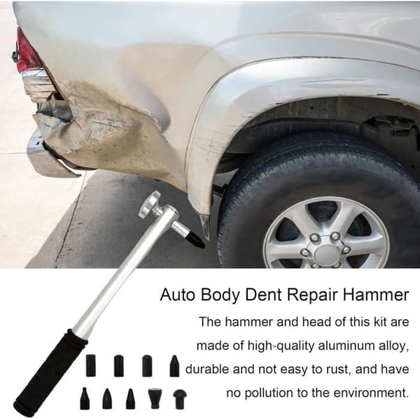 Car Dent Repair Tool, Strong Hammer with 9 Heads, Portable Hand Tools for Dent Removal