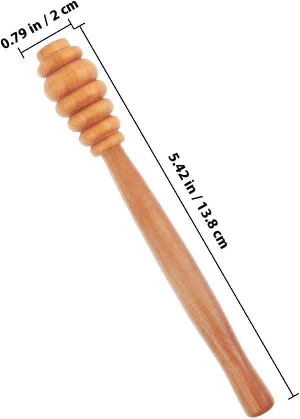 Tre Honningkrukke Rørestang Honningblander Ergonomisk Form Enkel og Elegant Design Glatt