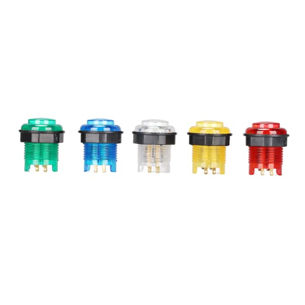 5st Arcade Tryckknappar Professionella LED-belysta Tryckknappar för Spelmaskin 5V