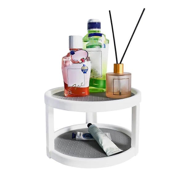 2-Tier Non-Slip Rotating Storage Shelf for Spices, 360° Rotating Spice Organizer, for Pantry, Cabinet, Kitchen