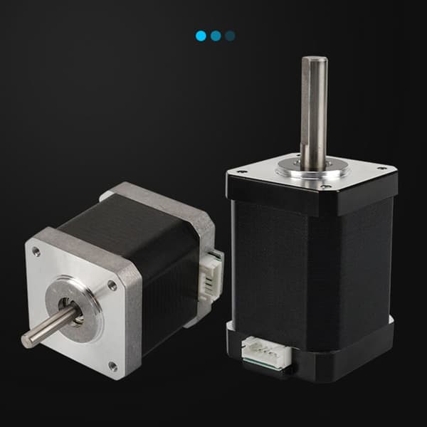42 Stepper Motor Højde 60mm Motor med 1000XH2.54 Kabler til 3D-printer Ekstruder CNC-dele (Sølv)