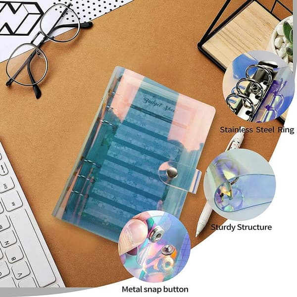 Budget Binder Sæt - Budget Binder med kontantkuvert, kontantorganisator, pengebesparende mappe, kontantkuvert til budgettering C