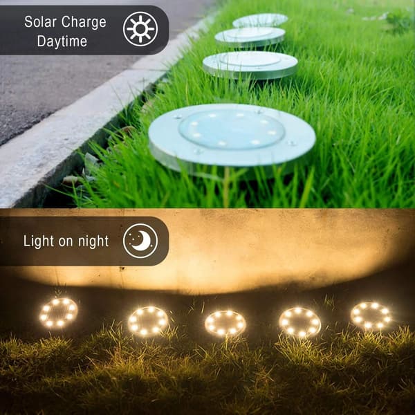 Solar Garden Lights 8 LED Solar Ground Light Ground Spotlight Garden Decoration
