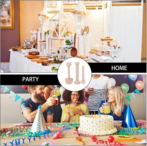 3 stk DIY Æggetærteforme Træ Æggetærteforme Nonstick-belægning Nem Frigørelse Bageforme