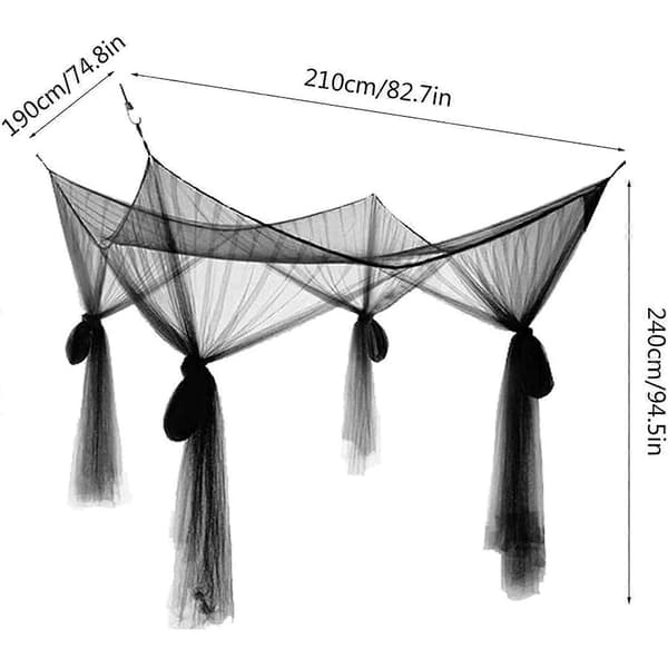 Bed Canopy Net, 4 Corner Post Curtains Bed Canopy Elegant Mosquito Net Set