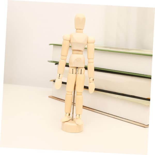 2 stk. træmodel skitse tegnefigurer sæt 11,4 cm og 14 cm
