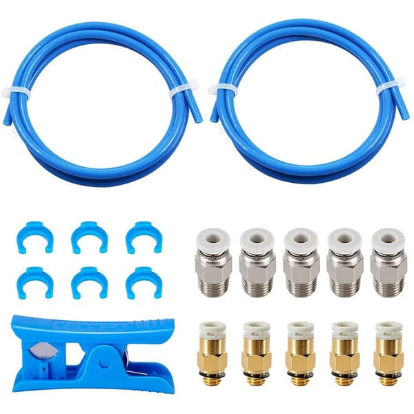 3D-skrivertilbehør, PC4-M6 PC4-M10 pneumatiske koblinger, PTFE Bowden-rør, for 3V2/3/3 Pro 3D-skrivere