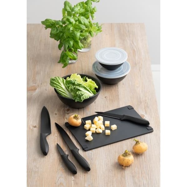 Knivsæt 5 dele af genbrugsmateriale | Maku Kitchen Life Svart black