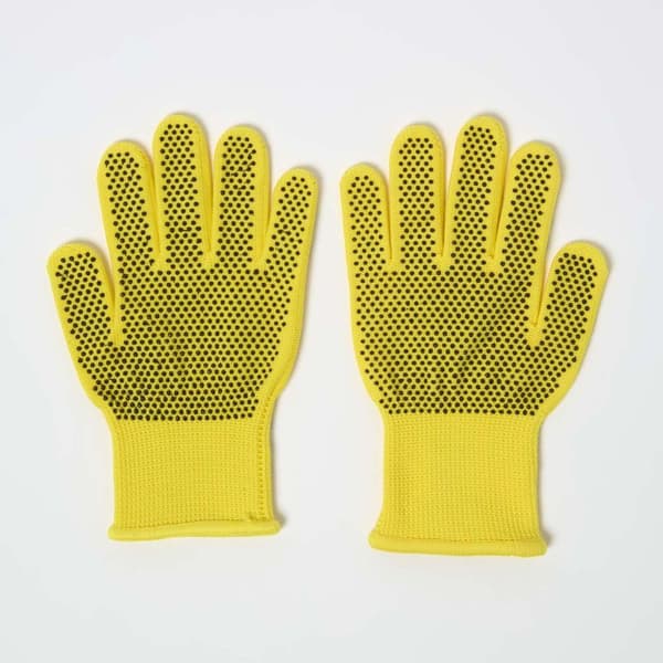 HOMESCAPES Børnehavehandsker med gult bi-design Yellow