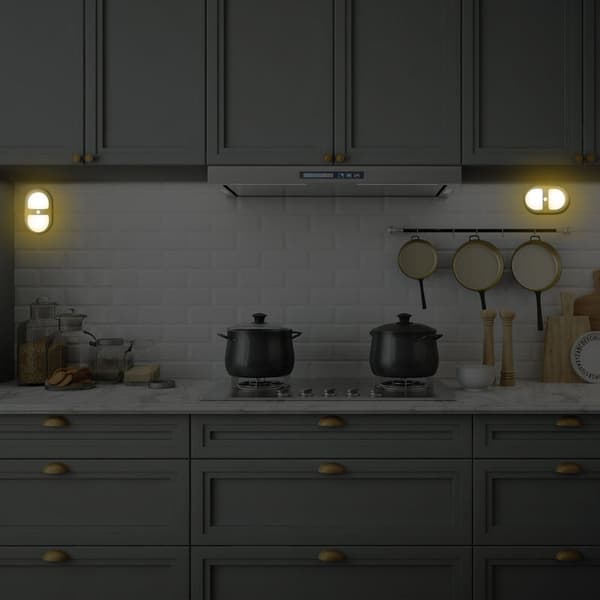 Sensor Light Human Body Induction Lamp Corridor Bedroom Cabinet Lamp LED Energy Saving Silver Warm Yellow Light