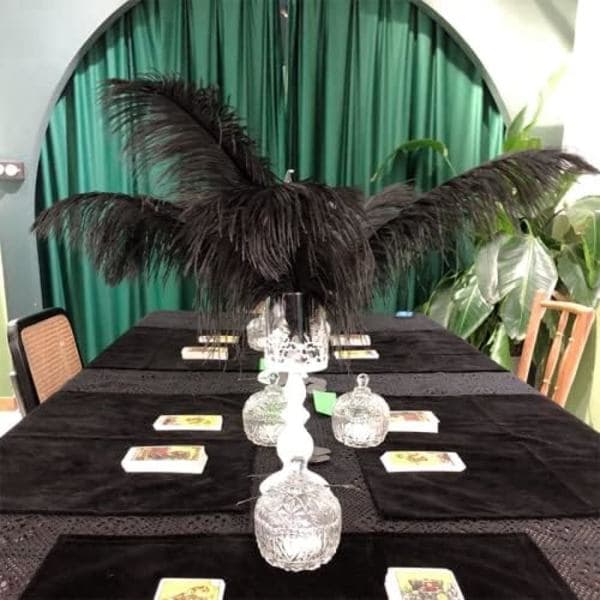 10 pcs 33-38 cm (33-40 cm) Ostrich Feathers, Natural Black Feathers for Home and Wedding Table Decoration