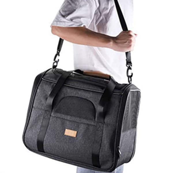 Portable Pet Travel Bag, Foldable Pet Carrier, Black