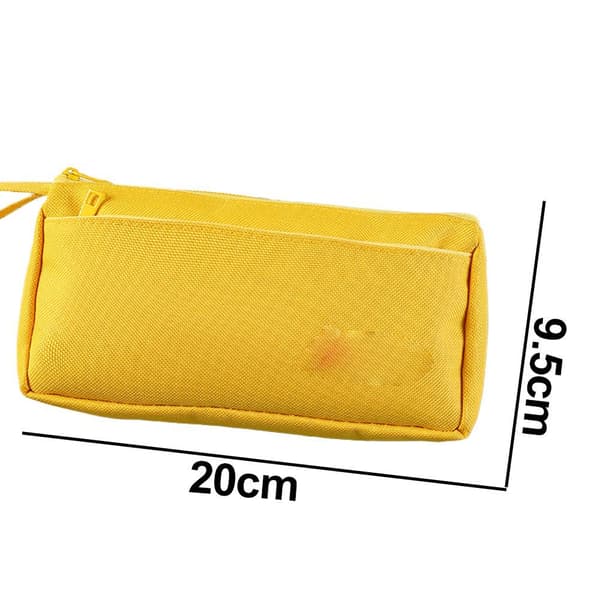Large Capacity Pencil Case, Pencil Pouch, Makeup Bag, School, Yellow