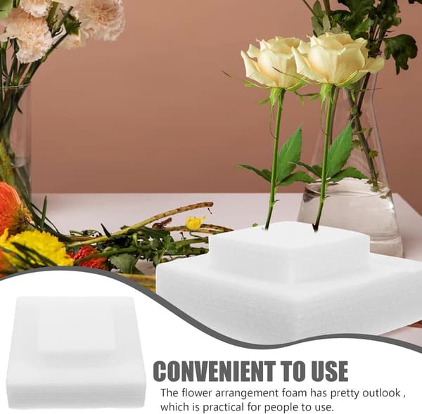 Dobbeltlags hvid blomsterskumplade til blomsterarrangement Bryllup DIY Skumbase